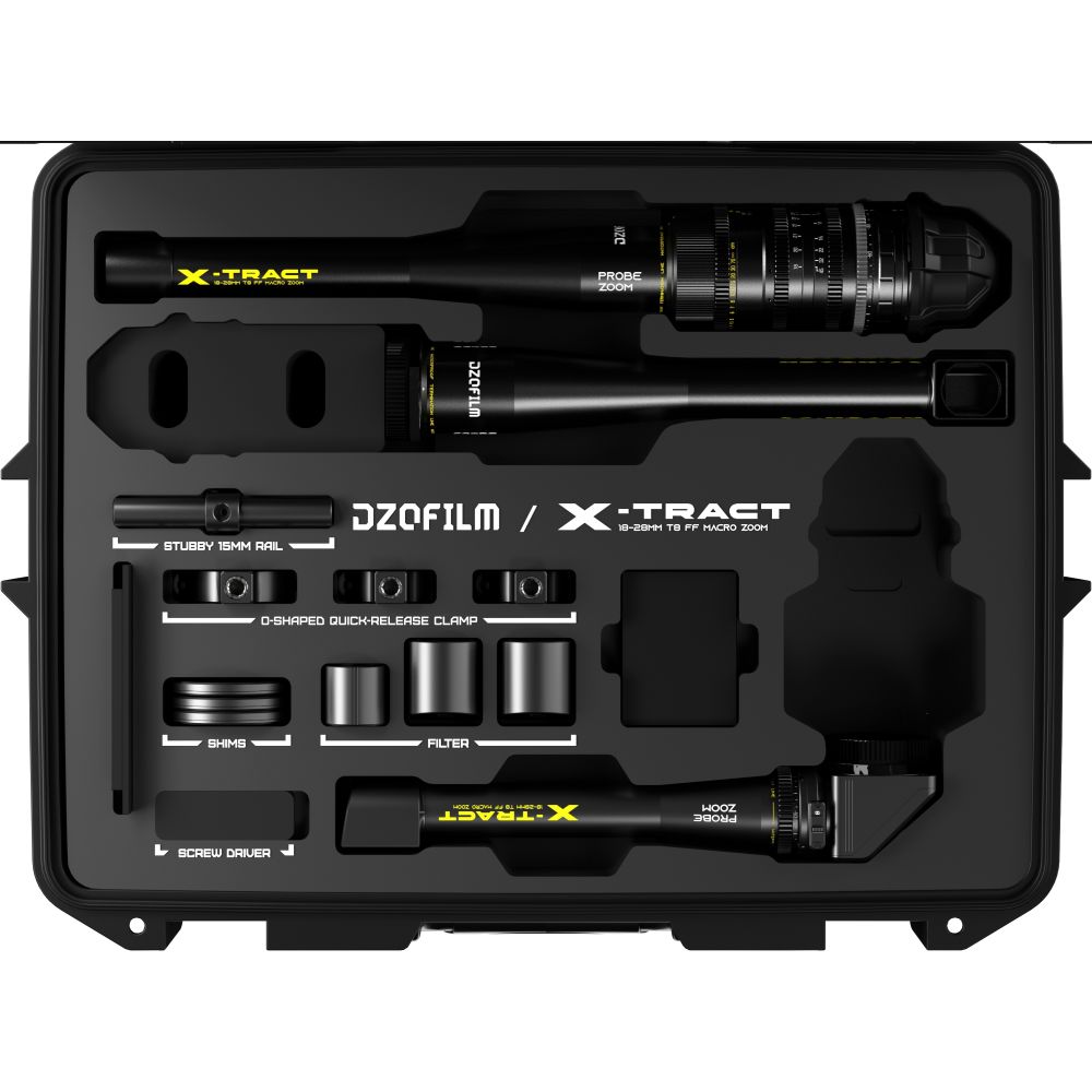 DZOFilm X-tract 18-28 mm 0/90/360 grados Una unidad R Estuche negro 3 piezas Montura PL (metro)