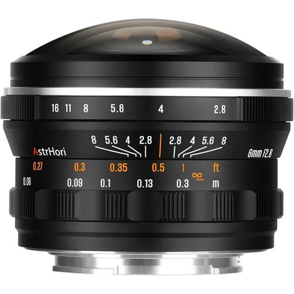 Objetivo ojo de pez circular de fotograma completo AstrHori 6 mm f/2,8 con montura Z de Nikon