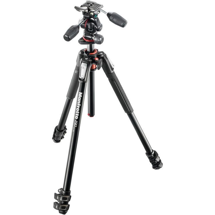 Manfrotto MK190XPRO3-3W Kit de trípode de aluminio