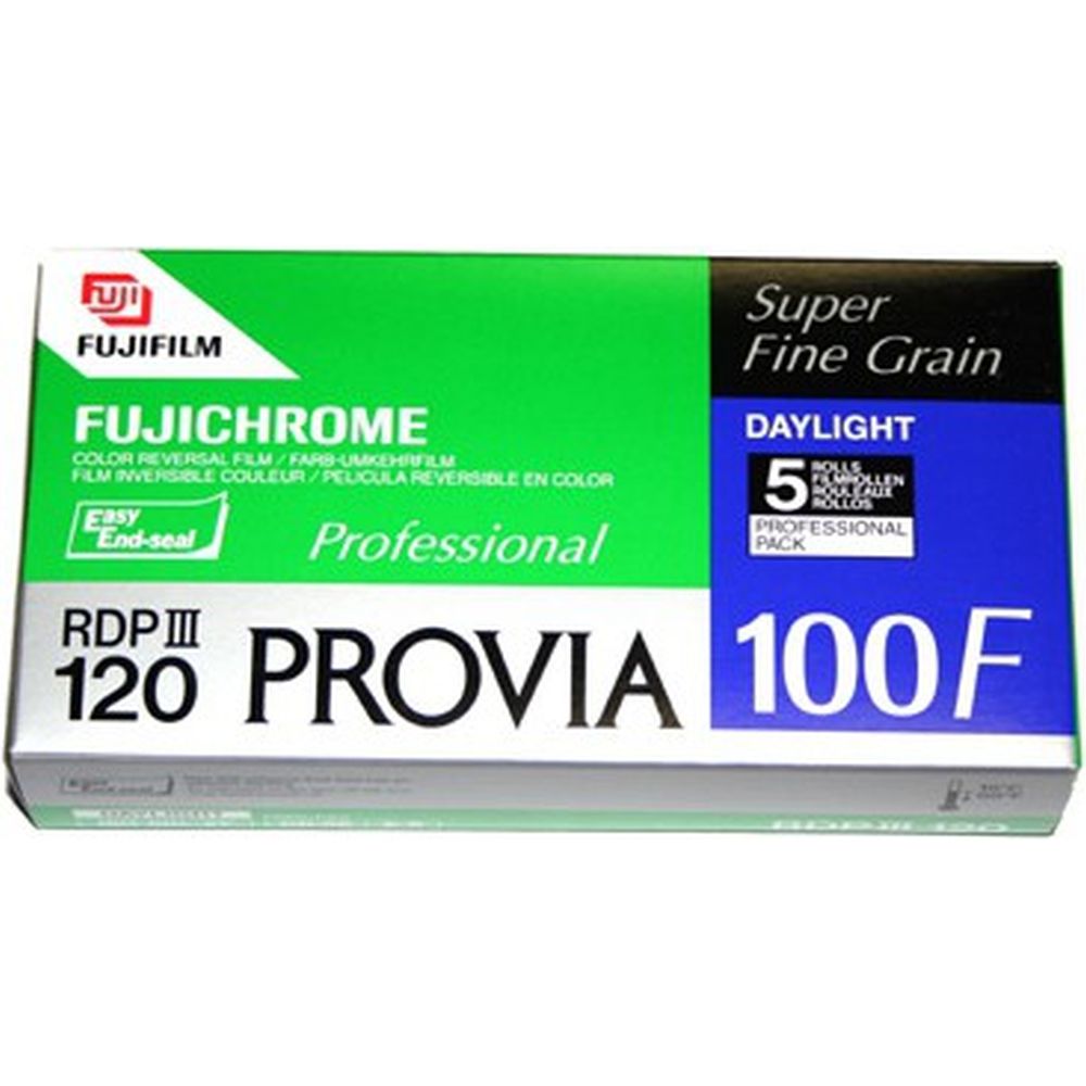 Fujifilm Fujichrome Provia 100F 120 Paquete de 5