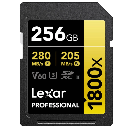 Lexar Professional Gold Tarjeta SD UHS-II - R280/W205 MB/s - 256GB - V60