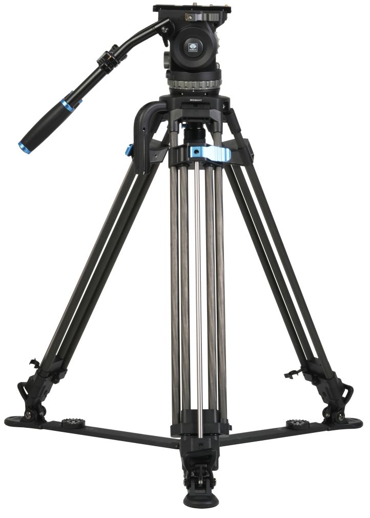 Trípode de vídeo Sirui Twin-Leg 100mm Half-Bowl + Cabeza fluida profesional VHS18
