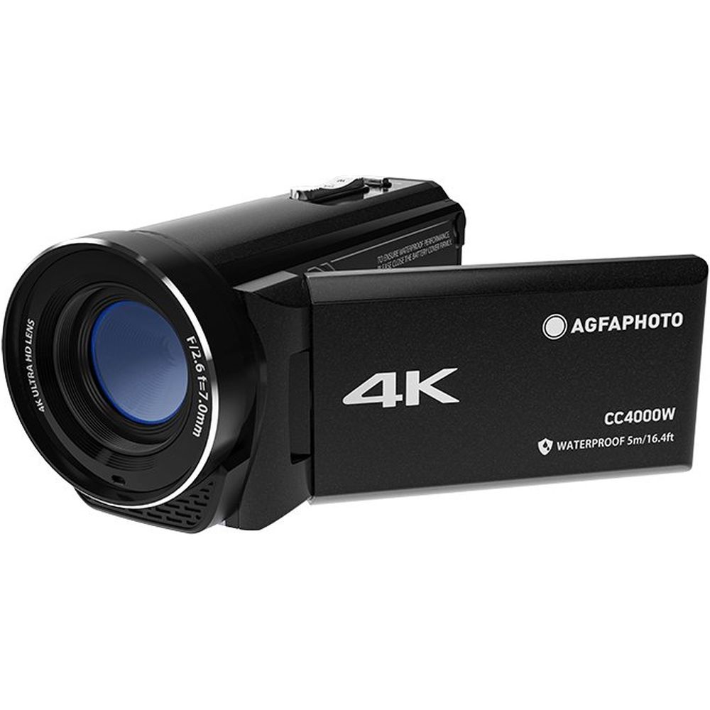 Videocámara AgfaPhoto CC4000W resistente al agua y 4K.