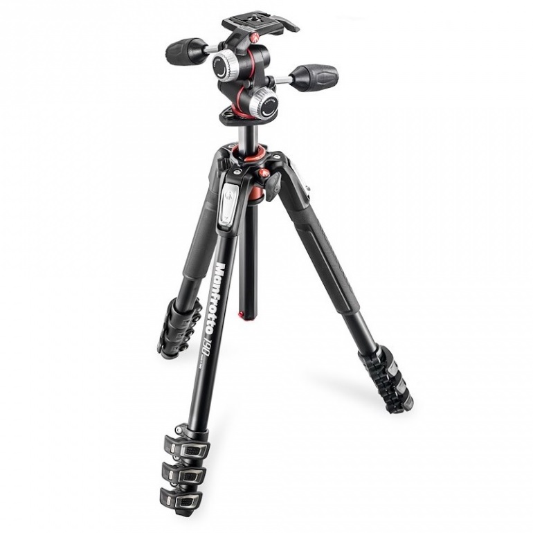 Manfrotto MK190XPRO4-3W Kit de trípode de aluminio