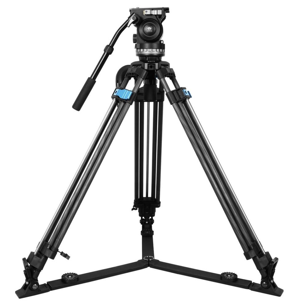Trípode de vídeo Sirui de dos patas con medio cuenco de 75 mm y cabezal fluido profesional VHS10