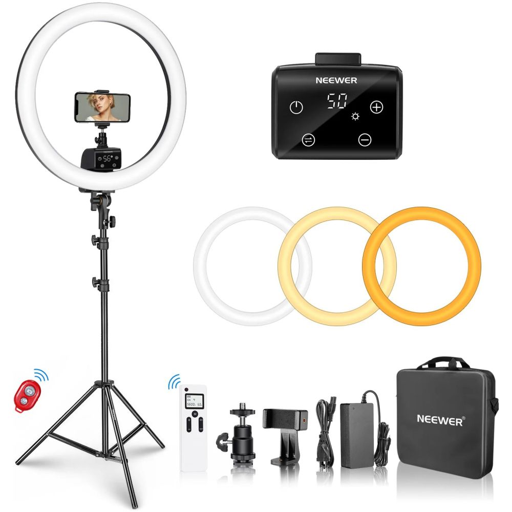 Kit de luz anular Neewer SRP18-2.4G de 55 W