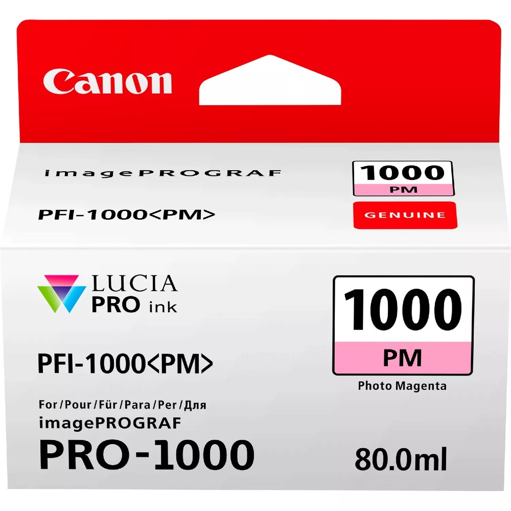 Tinta Canon PFI-1000PM Color Foto Magenta
