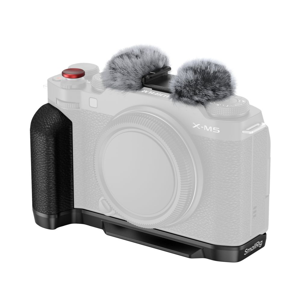 SmallRig 4876 Placa de montaje en forma de L con asa de silicona para Fujifilm X-M5, negro
