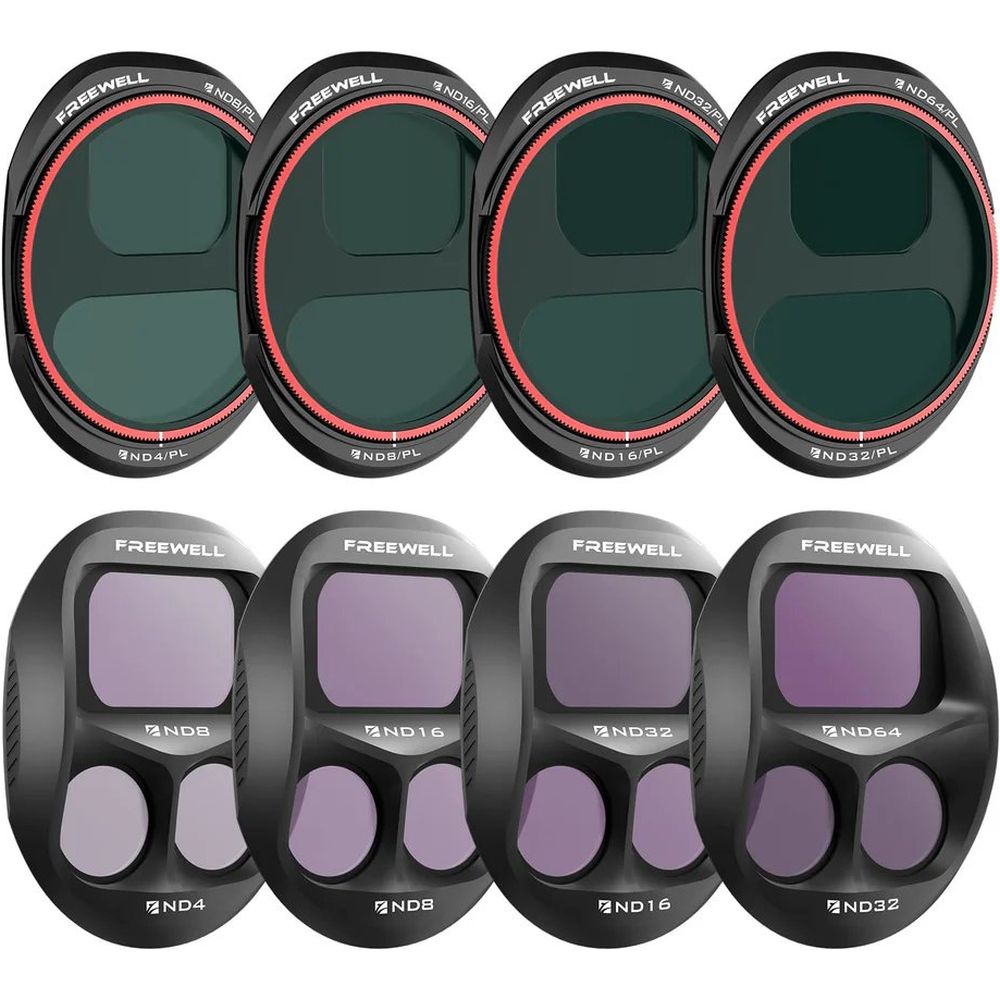 Filtros divididos Freewell para DJI Mavic 4 Pro (paquete de 8)