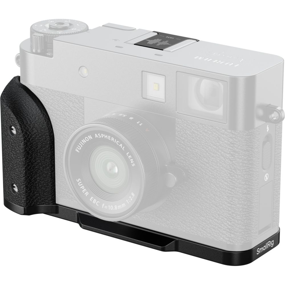 SmallRig 5332 Placa de montaje en forma de L con empuñadura de silicona para FUJIFILM X half, negro
