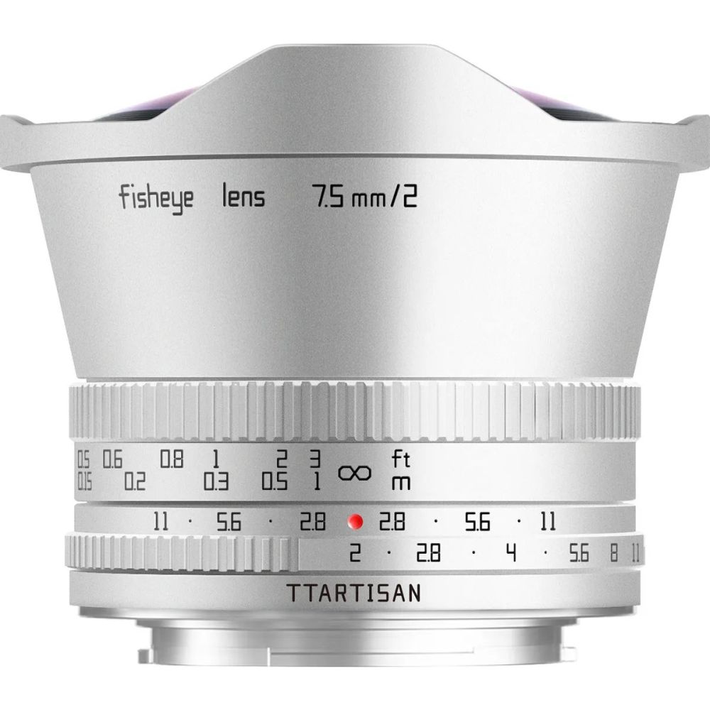TTArtisan APS-C 7,5 mm F/2.0 Fuji X-mount plateado