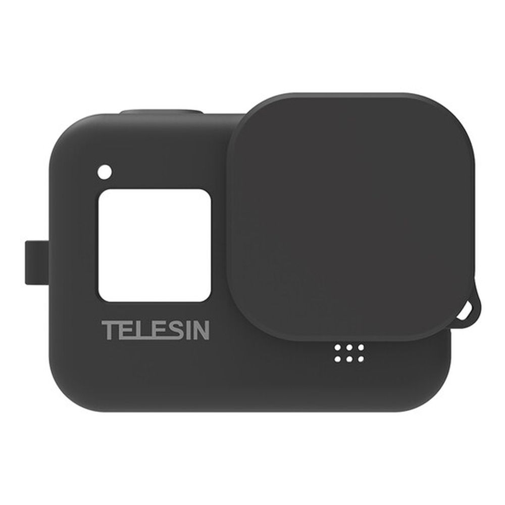 Telesin Funda protectora de silicona, negra para GoPro 8