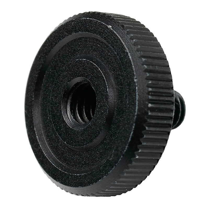 Caruba Tornillo Adaptador 1/4"M - 1/4"F con Agarre de Metal - Negro