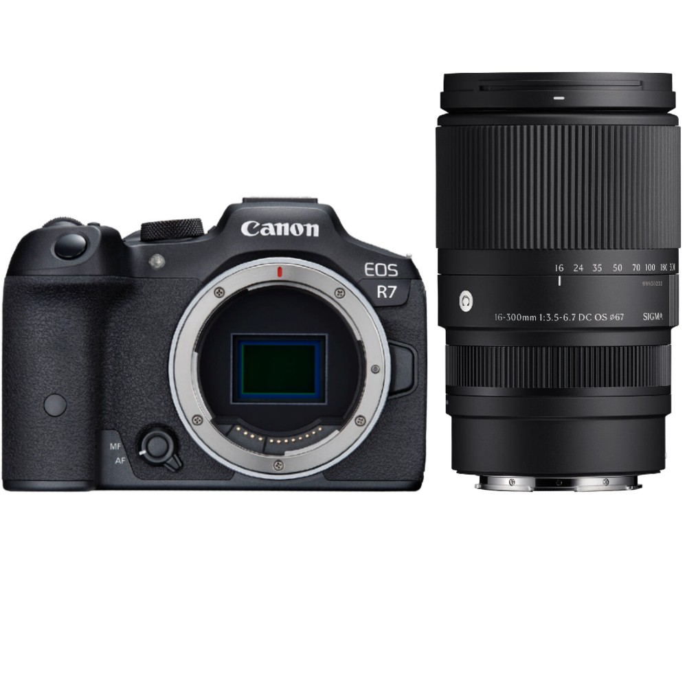 Canon EOS R7 Cámara Sin Espejo + Sigma 16-300mm f/3.5-6.7 DC OS