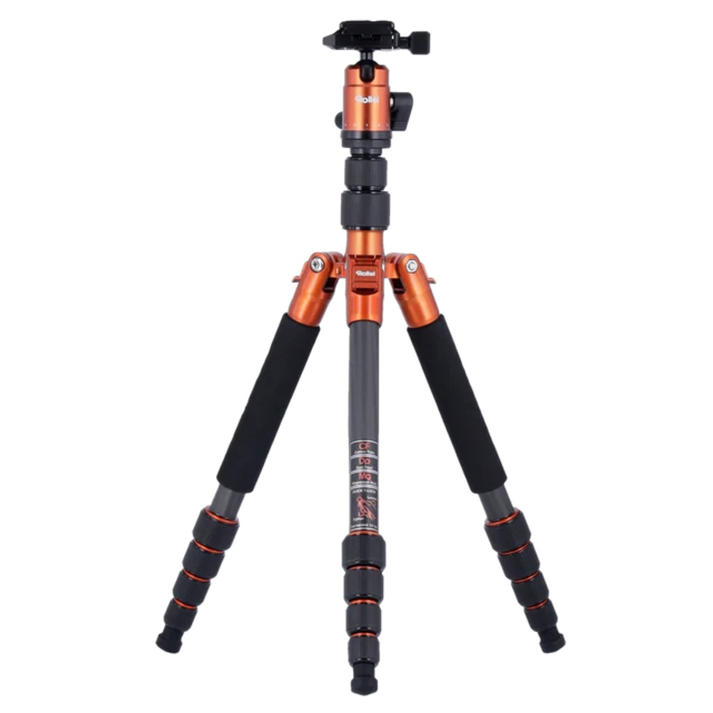 Rollei Compact Traveler No.1 Carbon Tripod Trípode de viaje V2 - Naranja