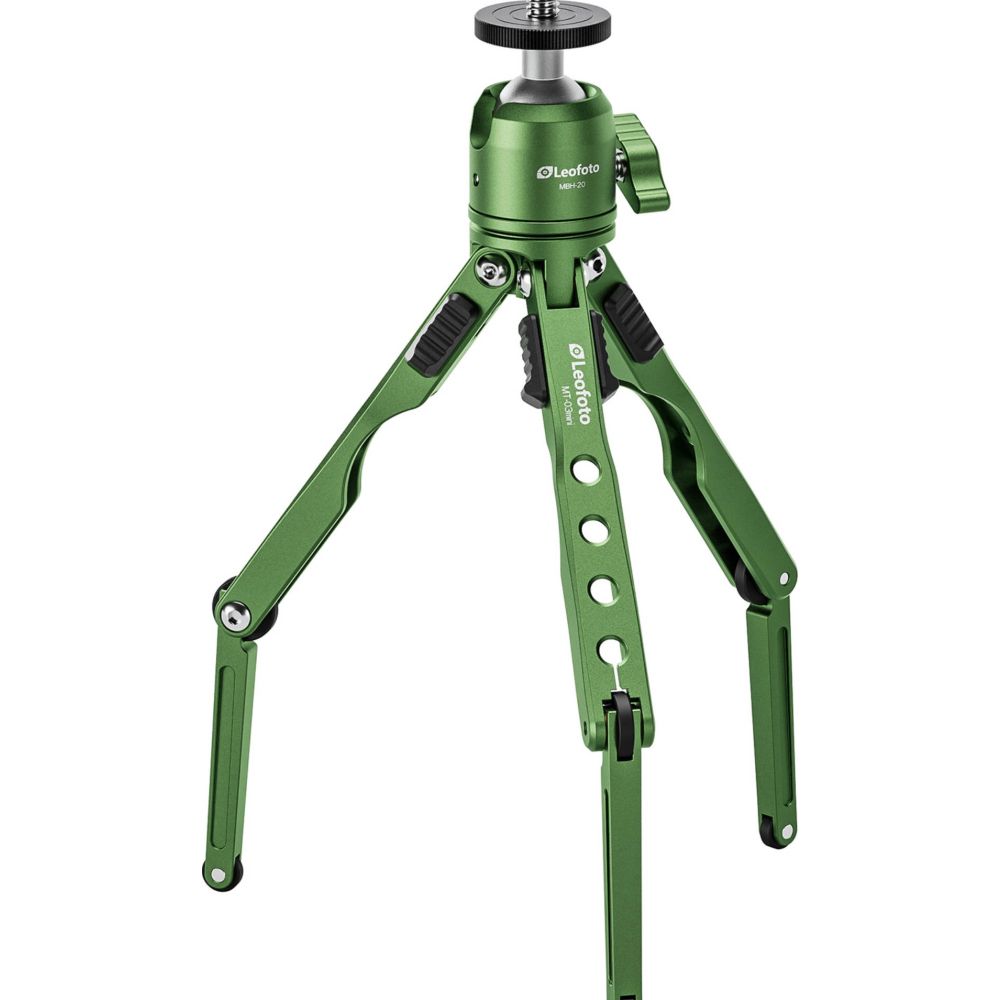 Trípode de mesa Leofoto MT-03mini + rótula MBH-20 (verde)