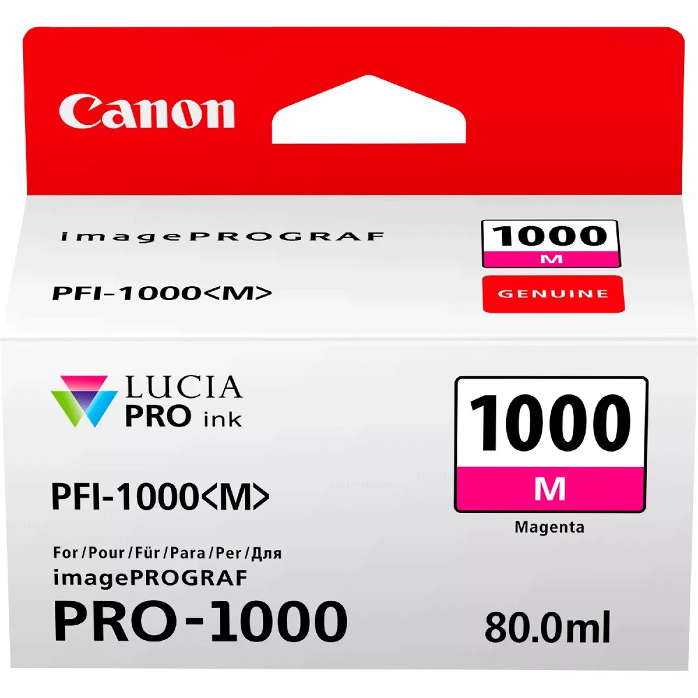 Tinta Canon PFI-1000M Color Magenta