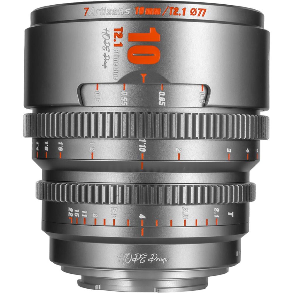 7artisanos 10mm T2.1 M43 (Panasonic, Olympus) Gris titanio