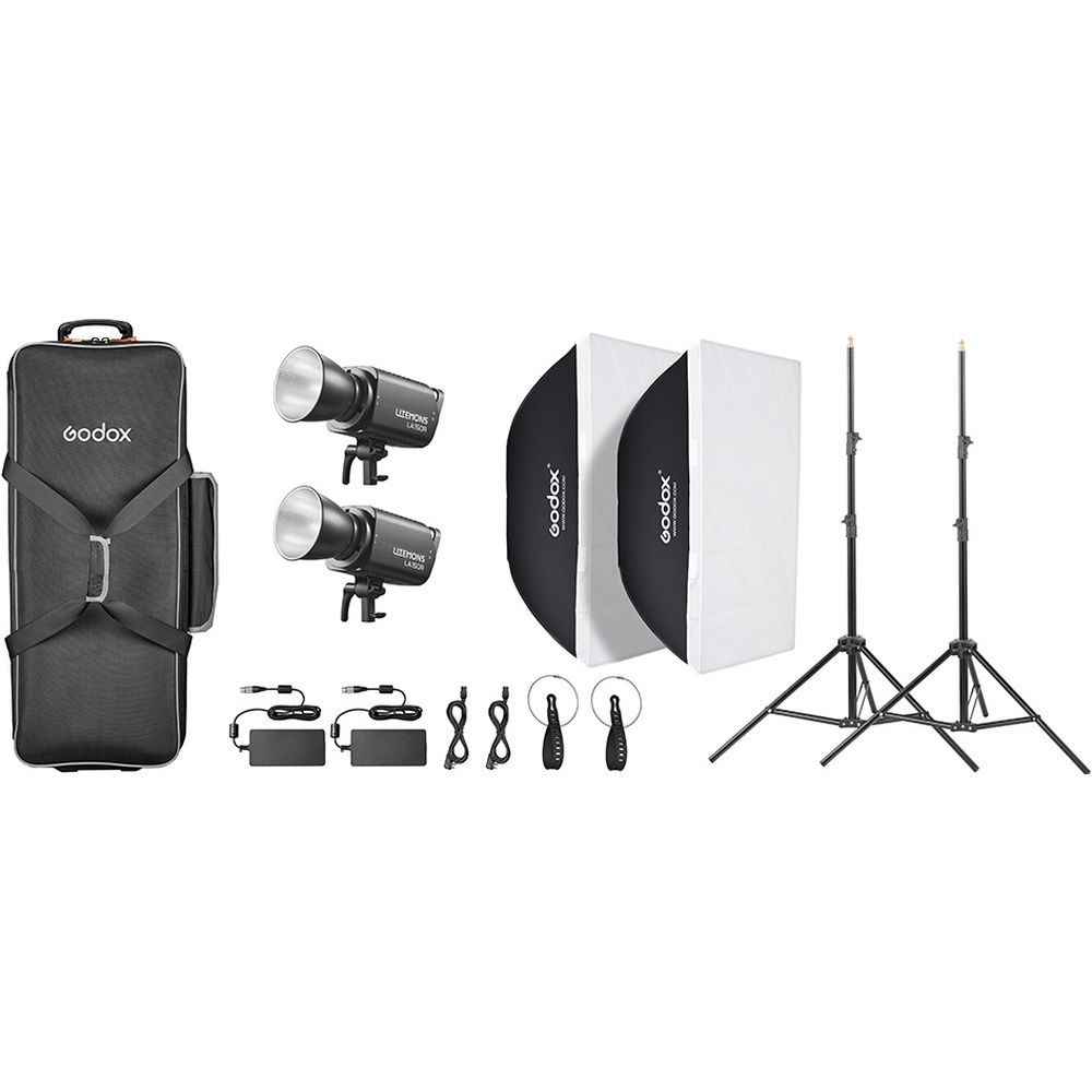 Kit de 2 luces de vídeo LED RGB Godox Litemons LA150R K2 (negro)