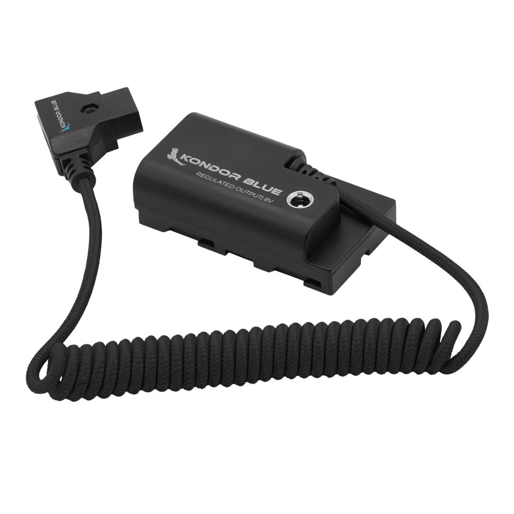 Kondor Blue D Tap a cable NPF de batería ficticia serie L de Sony (negro)