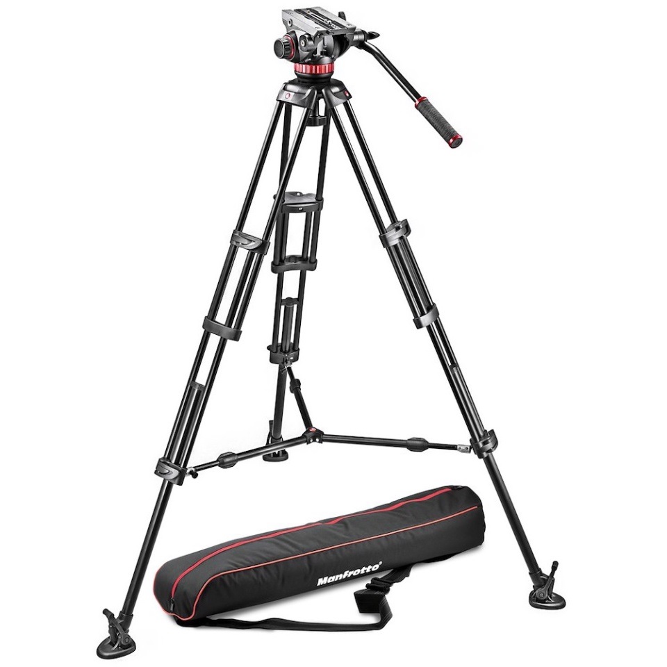 Manfrotto MVH502A + Kit de trípode de vídeo profesional 546BK
