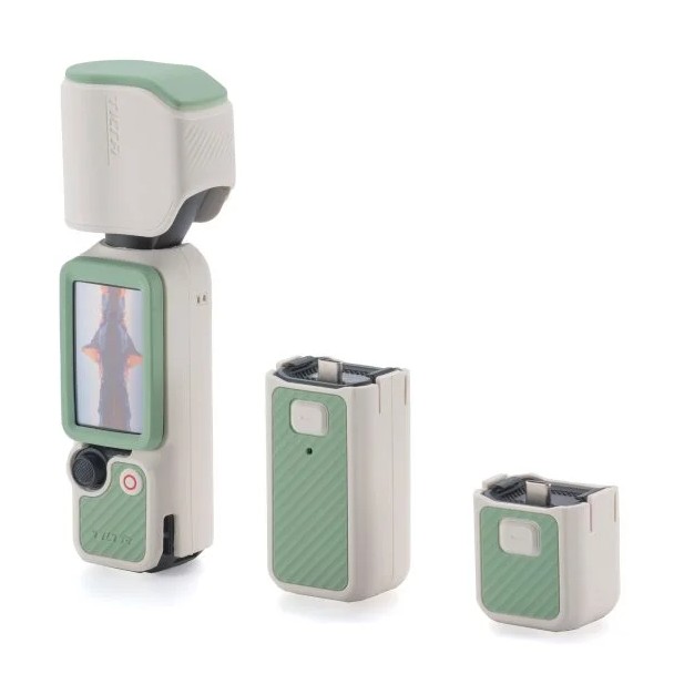 Funda protectora de silicona Tilta para DJI Osmo Pocket 4 Power Kit - Blanco celadón