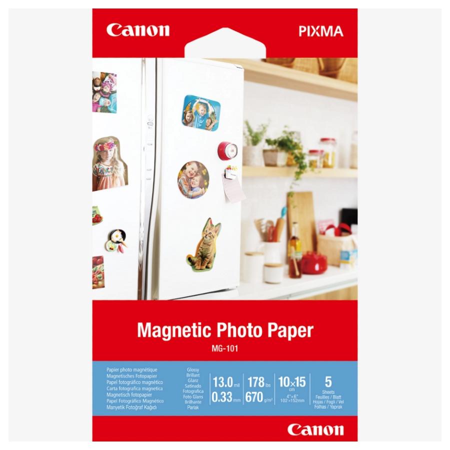 Papel fotográfico magnético MG-101 4x6 de Canon