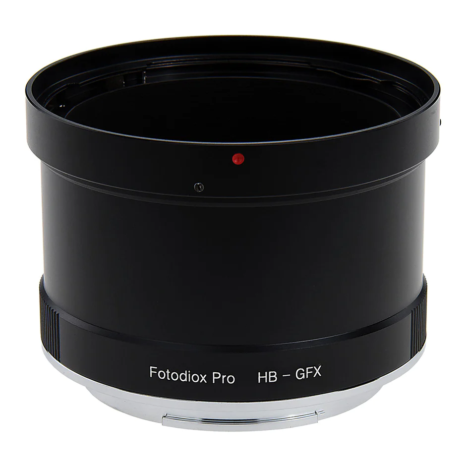 Adaptador Fotodiox Pro para montura de objetivo, objetivo réflex Hasselblad con montura en V a cámara sin espejo Fujifilm GFX con montura en G (HBV-GFX-Pro)