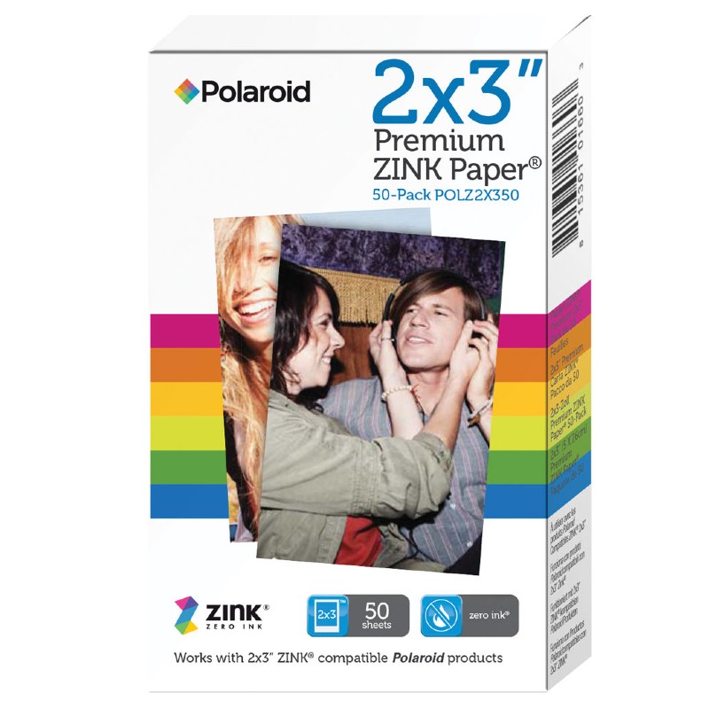 Polaroid Zinc papel 2''x3'' 50 hojas para Z2300