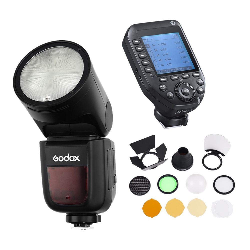 Kit de accesorios de disparador Godox Speedlite V1 Canon X PRO II