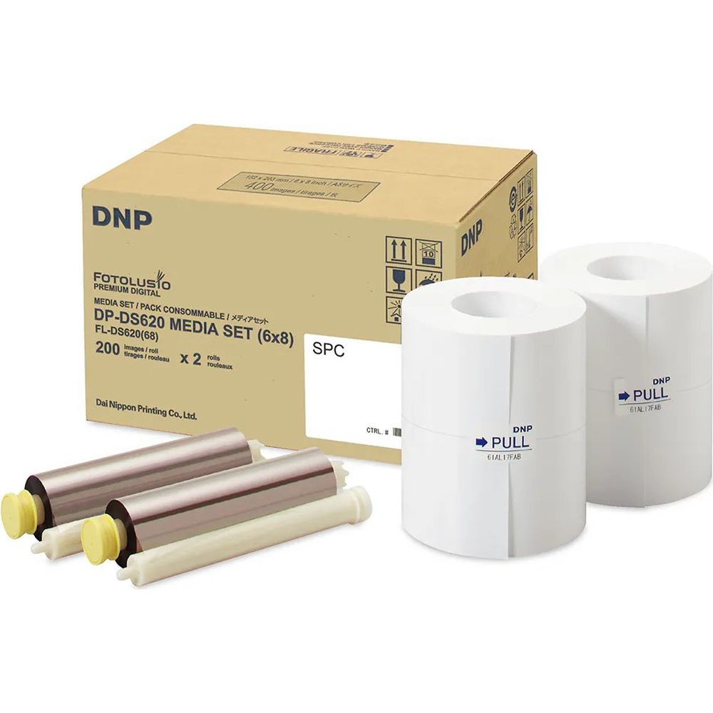 Papel DNP, 2 rollos de 15x20 mm, perforado en hojas de 7,5x20 mm, para DS620, 200 unidades.