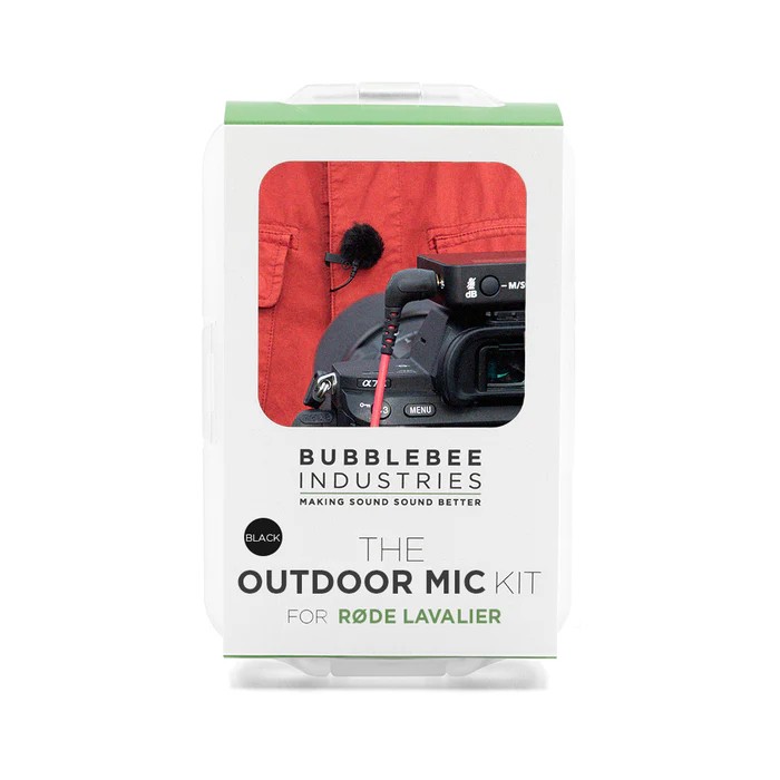 Bubblebee The Outdoor Mic Kit For Røde Lavalier, negro