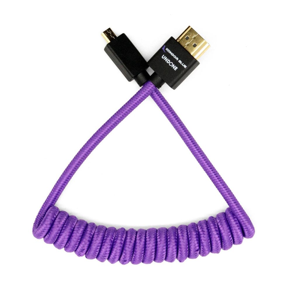 Cable Kondor Azul Gerald Undone Micro HDMI a Full HDMI 12"-24" rizado