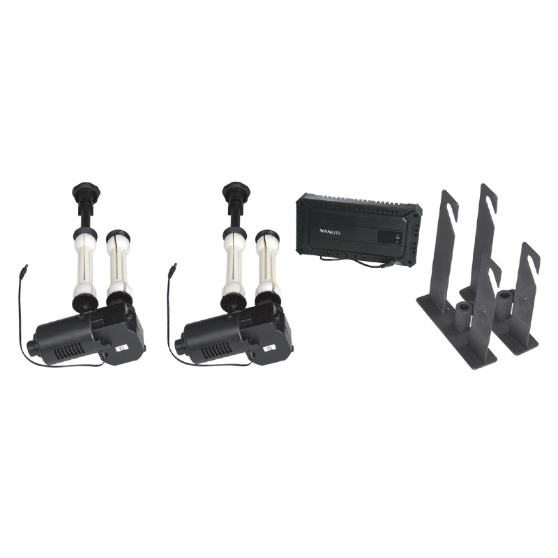 Kit de soporte elevador de telón de fondo Nanlite para soporte de luz (dos ejes)