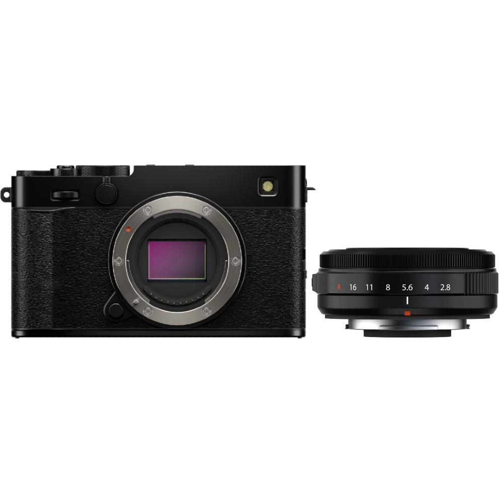 Fujifilm X-E5 negro + XF 27 mm F/2,8 R WR