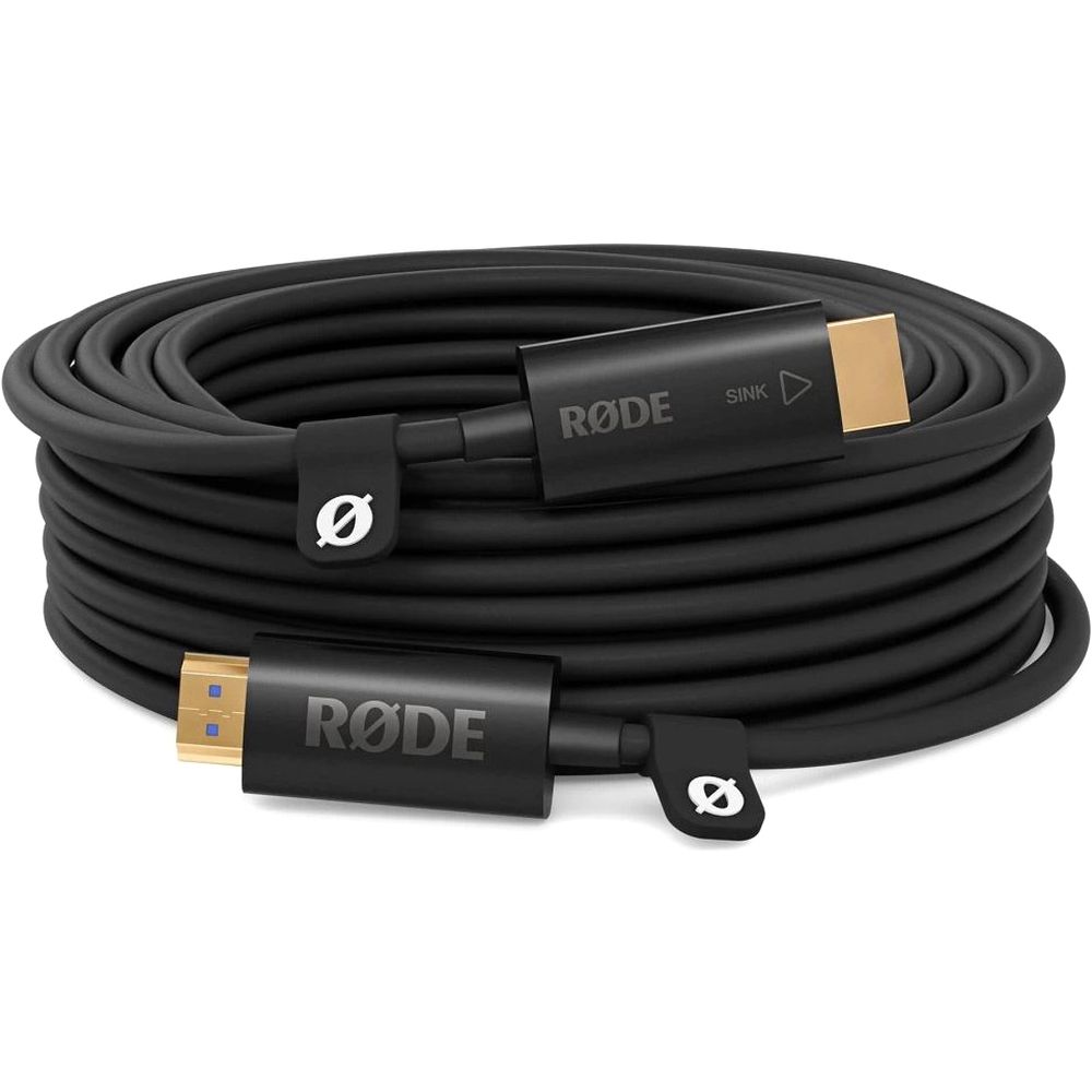 Cable HDMI rojo de 20 m negro