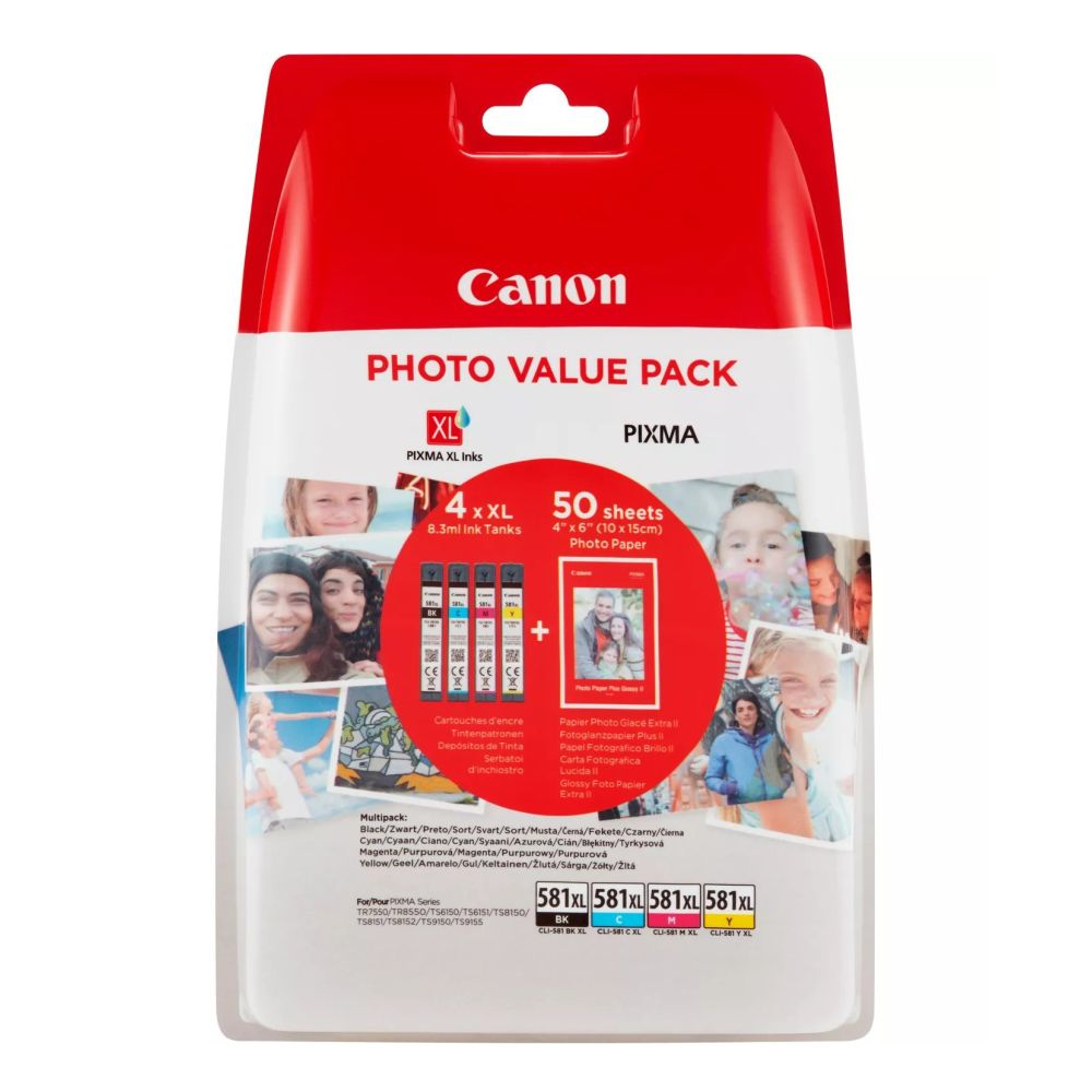 Paquete múltiple Canon CLI-581 XL Foto