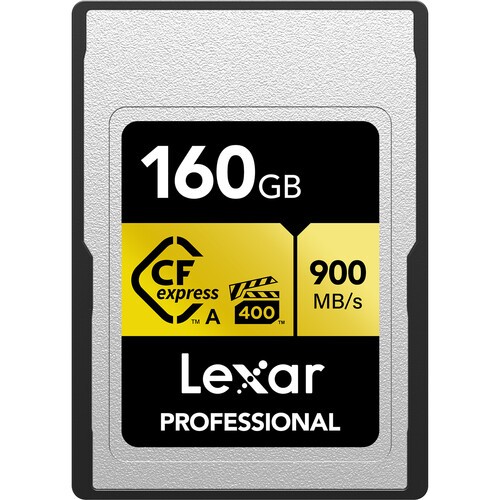 Lexar Professional Gold Tarjeta CFexpress Tipo A VPG400 R900/W800 MB/s – 160GB