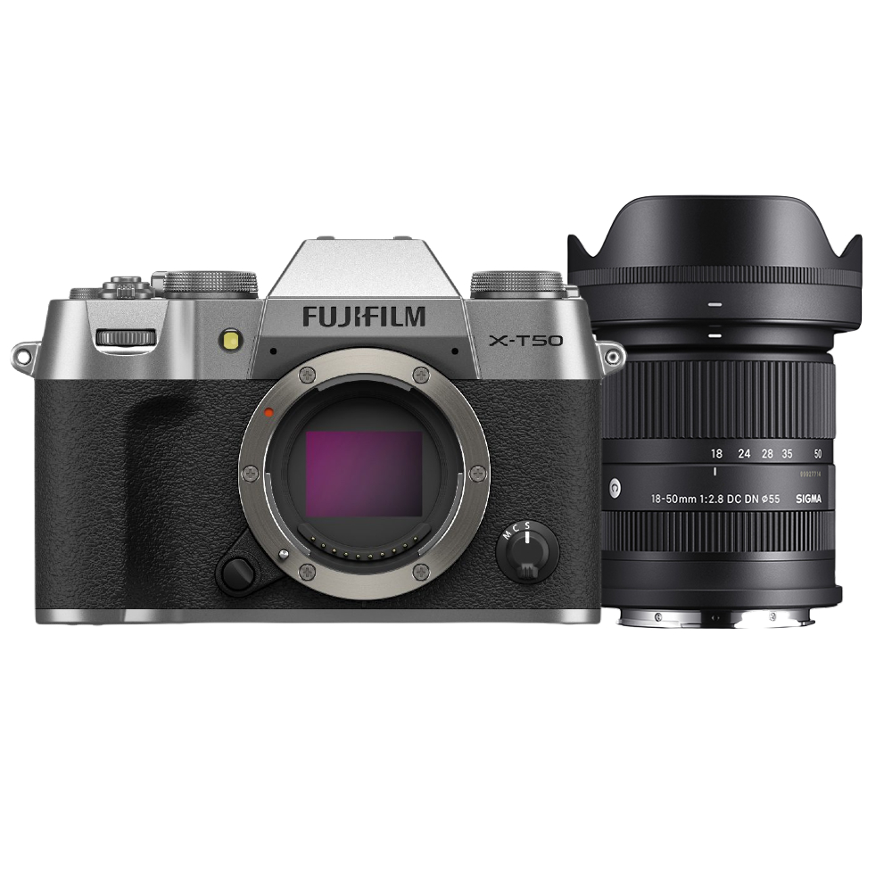 Fujifilm X-T50 cuerpo plata + Sigma 18-50mm F/2.8 DC DN Contemporary Fujifilm X