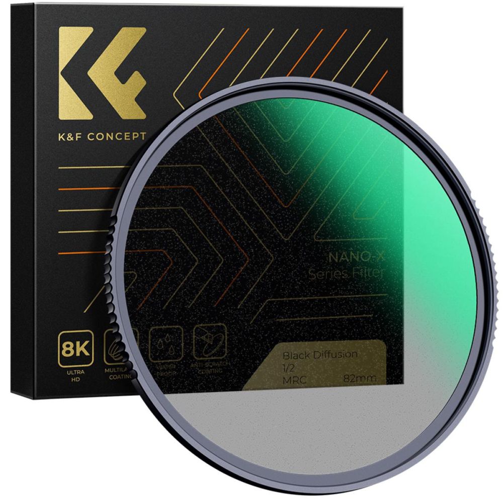 Filtro de niebla negra K&F Concept 1/2 Nano X - 82 mm