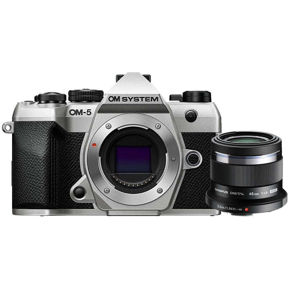 OM SYSTEM OM-5 II plateado + 45 mm F/1.8