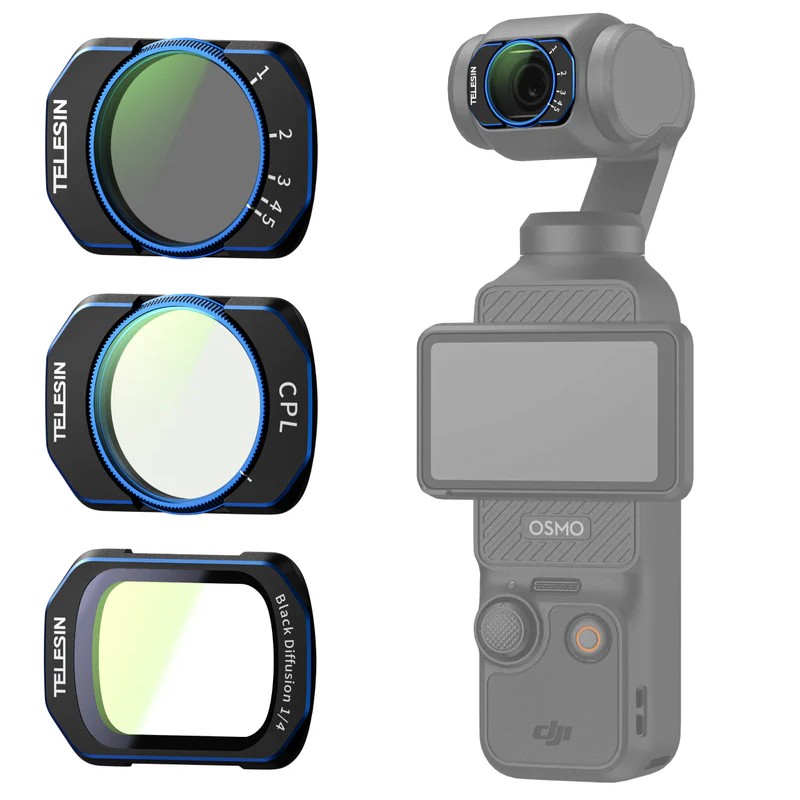 Telesin CPL/VND2-32/Black Mist Filter Kit para DJI Osmo Pocket 3
