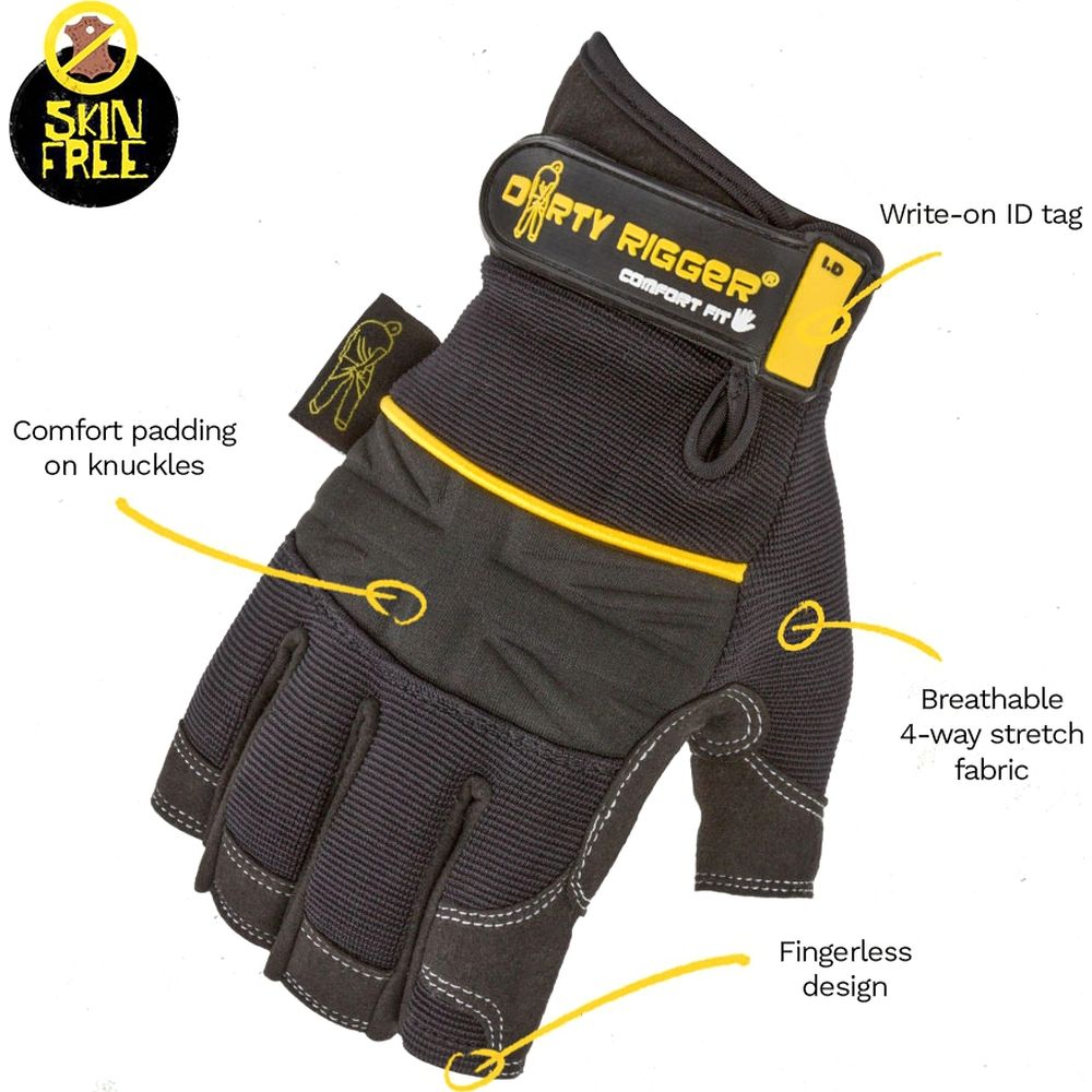 Guante Dirty Rigger Comfort Fit Rigger sin dedos (V1.6) M