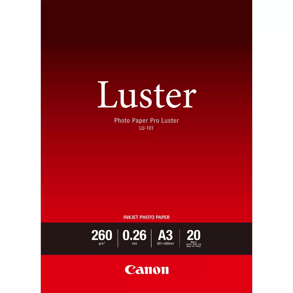 Canon papel fotográfico Lustre LU-101 A3 20 hojas