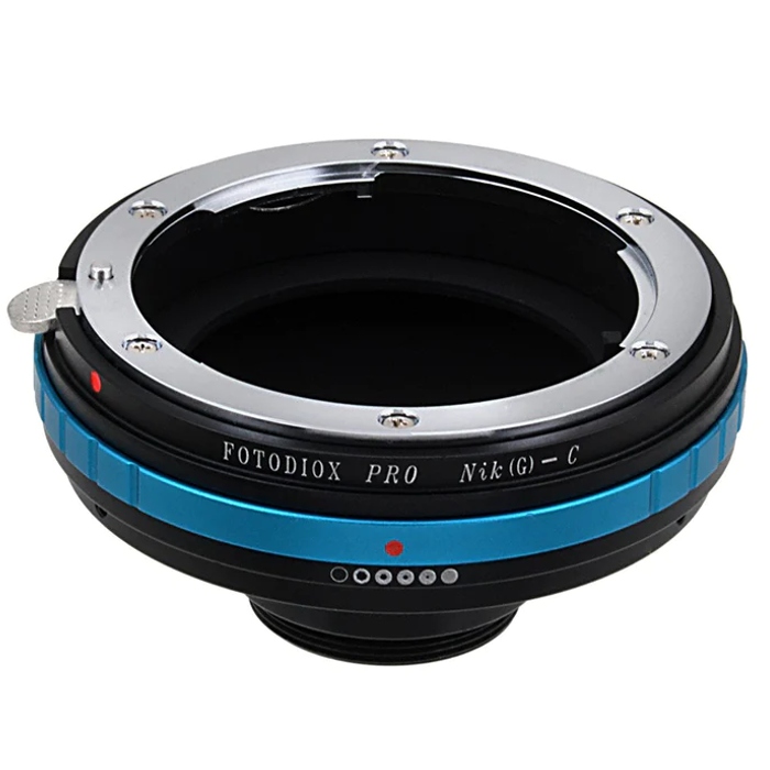 Fotodiox Adaptador de objetivo profesional Nikon F Mount G-Type D/SLR L lens to C-Mount (1" Screw Mount) Cine & CCTV (with Built-In Aperture Control Dial) (NikG-C-Pro)
