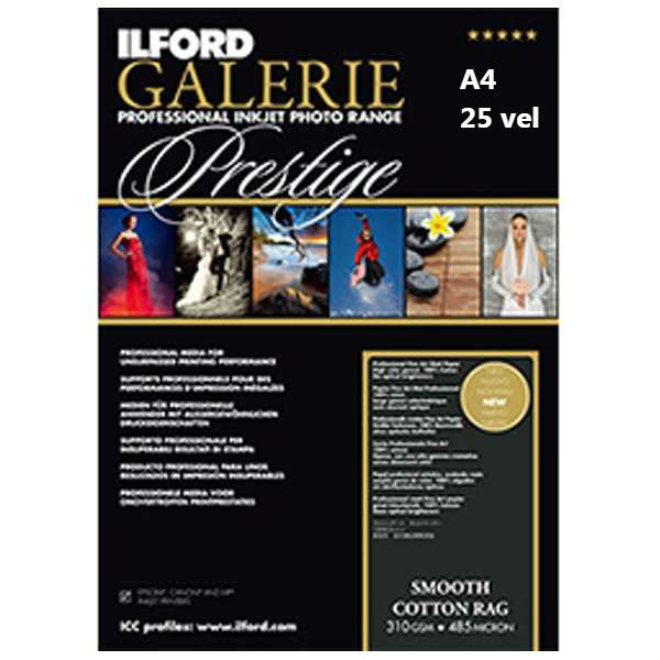 Ilford GALERIE Prestige Trapo de algodón liso A4 25 vel