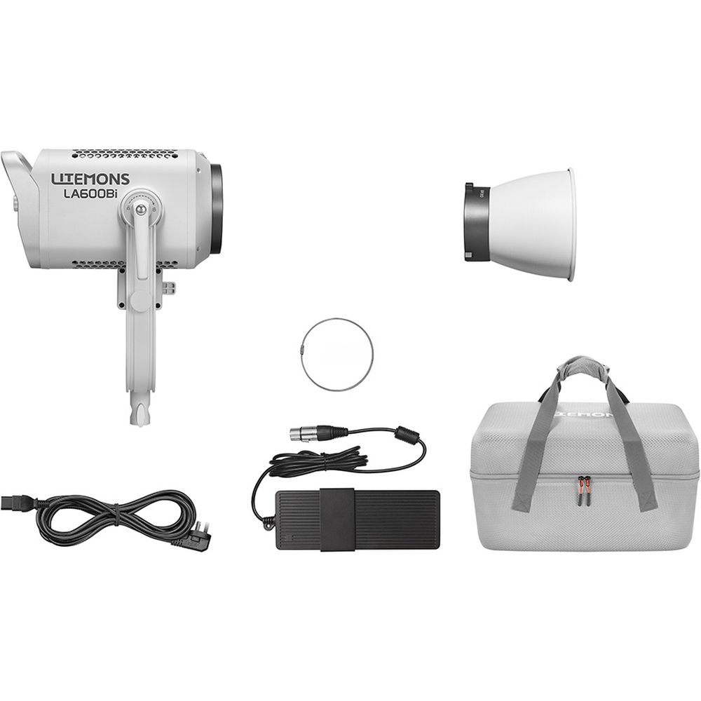 Luz de vídeo LED bicolor Godox Litemons LA600Bi con bolsa de transporte (blanca)