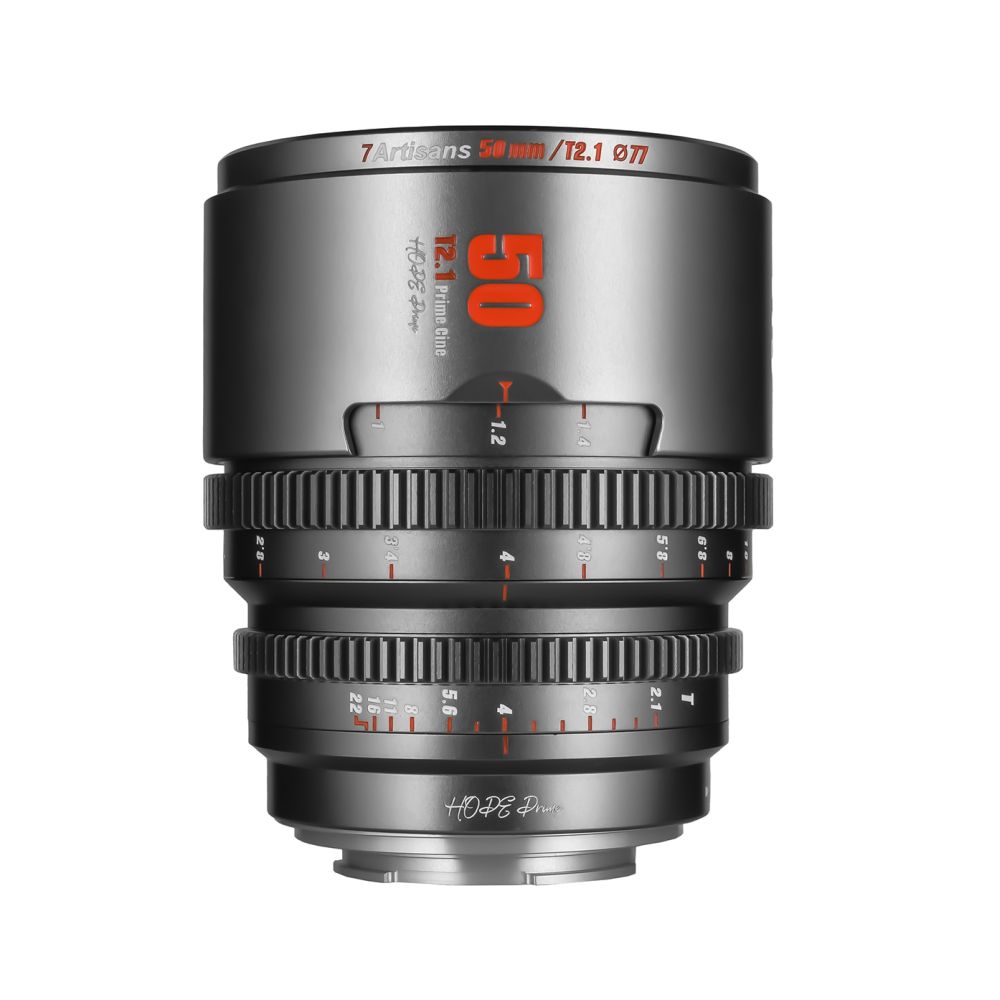 7artisanos 50mm T2.1 M43 (Panasonic, Olympus) Gris titanio