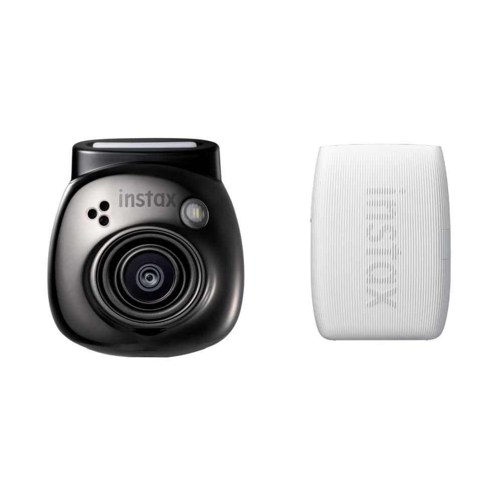 Cámara digital Fujifilm INSTAX PAL, Negro Gema + impresora mini Link 3, Blanco Arcilla
