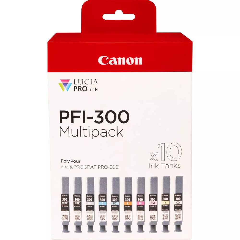 Paquete múltiple Canon PFI-300 MBK/PBK/C/M/Y/PC/PM/R/GY/CO